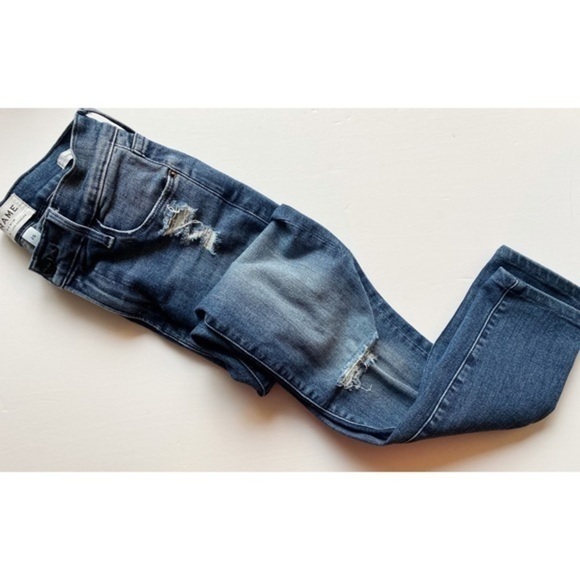 Frame Denim • Le High Skinny Jeans Magellan Destroyed Details - Picture 3 of 8